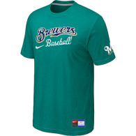 Milwaukee Brewers Green Nike Short Sleeve Practice T-Shirt