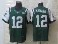 New Nike New York Jets 12 Namath Green Elite Jerseys
