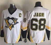 Pittsburgh Penguins -68 Jaromir Jagr White CCM Throwback Stitched NHL Jersey
