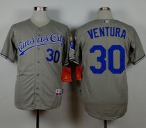 Kansas City Royals -30 Yordano Ventura Grey Road Cool Base Stitched MLB Jersey