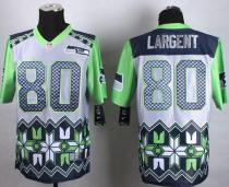Nike Seattle Seahawks #80 Steve Largent Grey Men's Stitched NFL Elite Noble Fashion Jersey