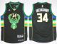 Milwaukee Bucks -34 Giannis Antetokounmpo Black Alternate Stitched NBA Jersey