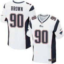 Nike New England Patriots -90 Malcom Brown White Stitched NFL Elite Jersey