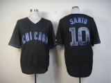 Chicago Cubs -10 Ron Santo Black Fashion Stitched MLB Jersey