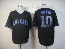 Chicago Cubs -10 Ron Santo Black Fashion Stitched MLB Jersey
