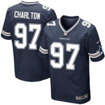 Nike Cowboys -97 Taco Charlton Navy Blue Team Color Stitched NFL Elite Jersey
