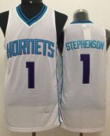 Revolution 30 Charlotte Hornets -1 Lance Stephenson White Stitched NBA Jersey
