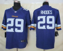 Nike Vikings -29 Xavier Rhodes Purple Team Color Stitched NFL Limited Jersey