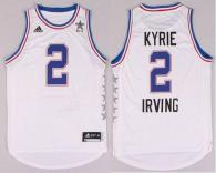 Cleveland Cavaliers -2 Kyrie Irving White 2015 All Star Stitched NBA Jersey