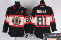Autographed Chicago Blackhawks -81 Marian Hossa Stitched Black New Third NHL Jersey