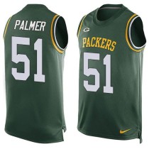 Nike Green Bay Packers -51 Nate Palmer Green Team Color Stitched NFL Limited Tank Top Jersey