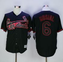 St Louis Cardinals #6 Stan Musial Black New Cool Base Fashion Stitched MLB Jersey