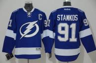 Tampa Bay Lightning -91 Steven Stamkos Blue Stitched NHL Jersey