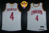 Revolution 30 Cleveland Cavaliers -4 Iman Shumpert White The Finals Patch Stitched NBA Jersey