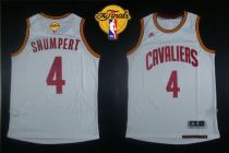 Revolution 30 Cleveland Cavaliers -4 Iman Shumpert White The Finals Patch Stitched NBA Jersey