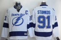 Tampa Bay Lightning -91 Steven Stamkos White New Road Stitched NHL Jersey
