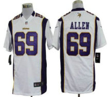 Nike Vikings -69 Jared Allen White Stitched NFL Game Jersey