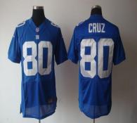 Nike New York Giants #80 Victor Cruz Royal Blue Team Color Men's Stitched NFL Elite Jersey