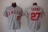 Los Angeles Angels of Anaheim -27 Mike Trout Grey Cool Base Stitched MLB Jersey