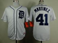Detroit Tigers #41 Victor Martinez White Cool Base Stitched MLB Jersey