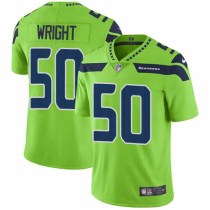 Nike Seahawks -50 KJ Wright Green Stitched NFL Limited Rush Jersey