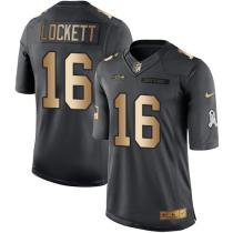 Nike Seahawks -16 Tyler Lockett Black Stitched NFL Limited Gold Salute To Service Jersey