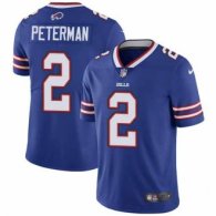 Nike Bills -2 Nathan Peterman Royal Blue Team Color Stitched NFL Vapor Untouchable Limited Jersey