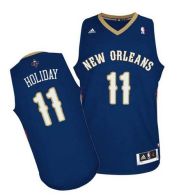 Revolution 30 New Orleans Pelicans -11 Jrue Holiday Navy Stitched NBA Jersey