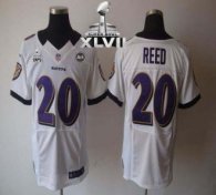Nike Ravens -20 Ed Reed White Super Bowl XLVII Stitched NFL Elite Jersey