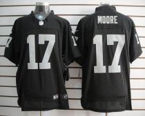 Nike Oakland Raiders #17 Denarius Moore Black Team Color Men's Stitched NFL Elite Jersey