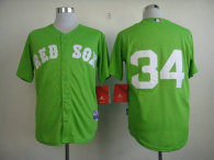 Boston Red Sox #34 David Ortiz Green Cool Base Stitched MLB Jersey
