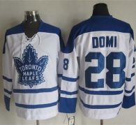 Toronto Maple Leafs -28 Tie Domi White CCM Throwback Winter Classic Stitched NHL Jersey