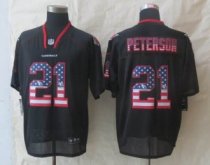 2014 New Nike Arizona Cardicals 21 Peterson USA Flag Fashion Black Elite Jerseys