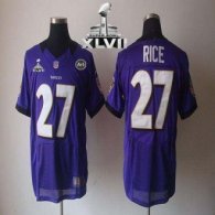 Nike Ravens -27 Ray Rice Purple Team Color Super Bowl XLVII Stitched NFL Elite Jersey