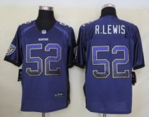 2013 NEW Nike Baltimore Ravens 52 R Lewis Drift Fashion Purple Elite Jerseys