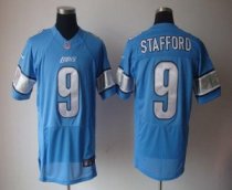 Nike Lions -9 Matthew Stafford Blue Team Color Stitched NFL Elite Jersey