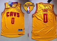 Revolution 30 Cleveland Cavaliers -0 Kevin Love Yellow The Finals Patch Stitched NBA Jersey
