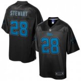 Nike Carolina Panthers -28 Jonathan Stewart Black NFL Pro Line Black Reverse Fashion Game Jersey