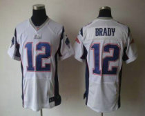 Nike Patriots -12 Tom Brady White Stitched NFL Elite Jersey