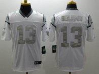 Nike Carolina Panthers -13 Kelvin Benjamin White Stitched NFL Limited Platinum Jersey