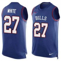 Nike Bills -27 Tre Davious White Royal Blue Team Color Stitched NFL Limited Tank Top Jersey