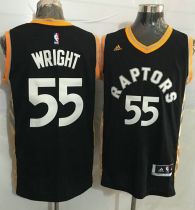 Toronto Raptors -55 Delon Wright Black Gold Stitched NBA Jersey