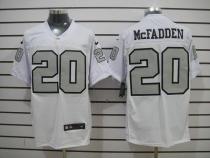 Nike Oakland Raiders #20 Darren McFadden White Silver No Men's Stitched NFL Elite Jersey