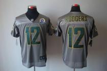 Nike Green Bay Packers #12 Aaron Rodgers Grey Shadow With Hall of Fame 50th Patch Men's Stitched NFL