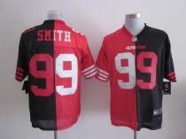 Nike San Francisco 49ers -99 Aldon Smith Black Red Mens Stitched NFL Elite Split Jersey