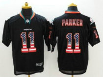 Nike Miami Dolphins -11 DeVante Parker Black Stitched NFL Elite USA Flag Fashion Jersey