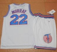 Space Jam Tune Squad -22 Bill Murray White Stitched Basketball Jersey