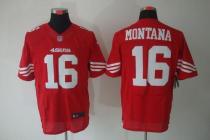 Nike San Francisco 49ers -16 Joe Montana Red Team Color Mens Stitched NFL Elite Jersey