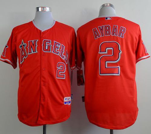 Los Angeles Angels of Anaheim -2 Erick Aybar Red Cool Base Stitched MLB Jersey