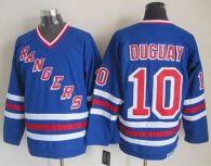 New York Rangers -10 Ron Duguay Blue CCM Heroes of Hockey Alumni Stitched NHL Jersey